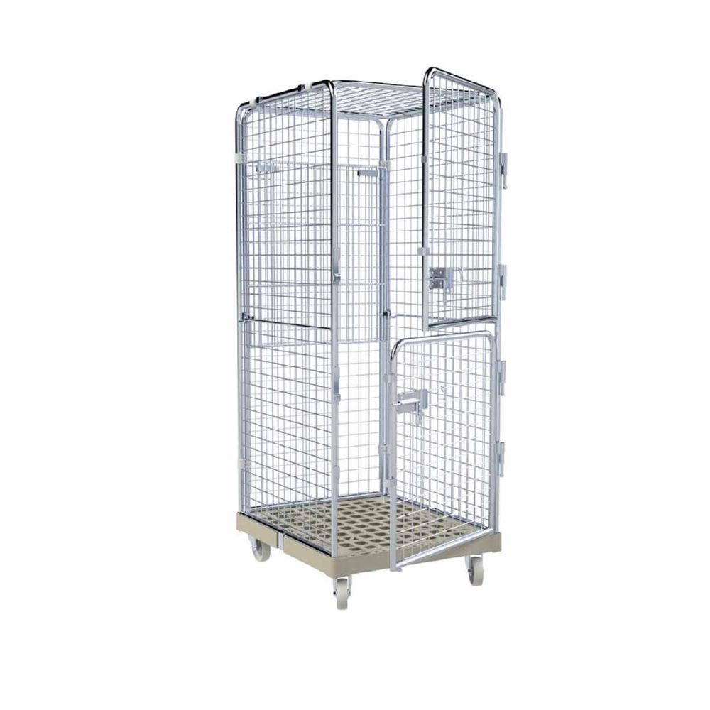 Produktbild ESB Rollbehälter ADB 1600 KU Klappboden 2 Türen in grau H 1810 mm bild 7