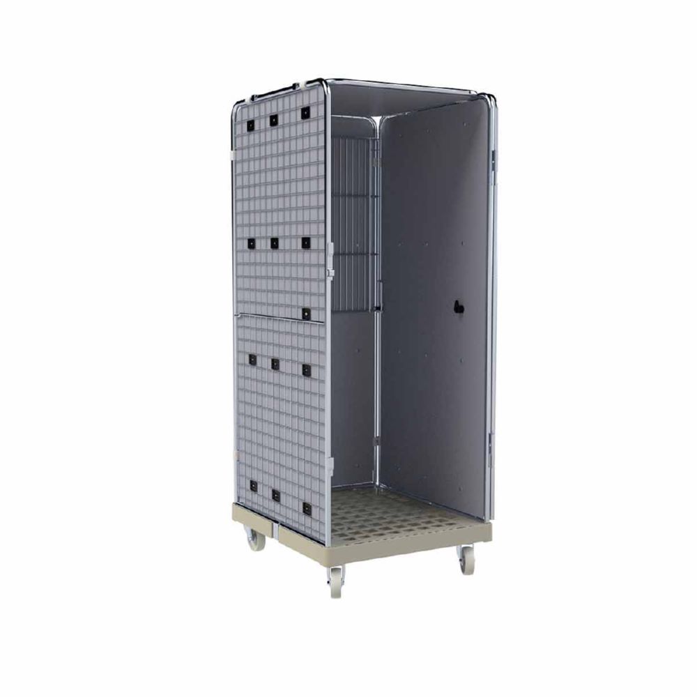 Produktbild ESB Rollbehälter ADB 1600 KU Klappboden und Auskleidung grau H 1810 mm bild 4