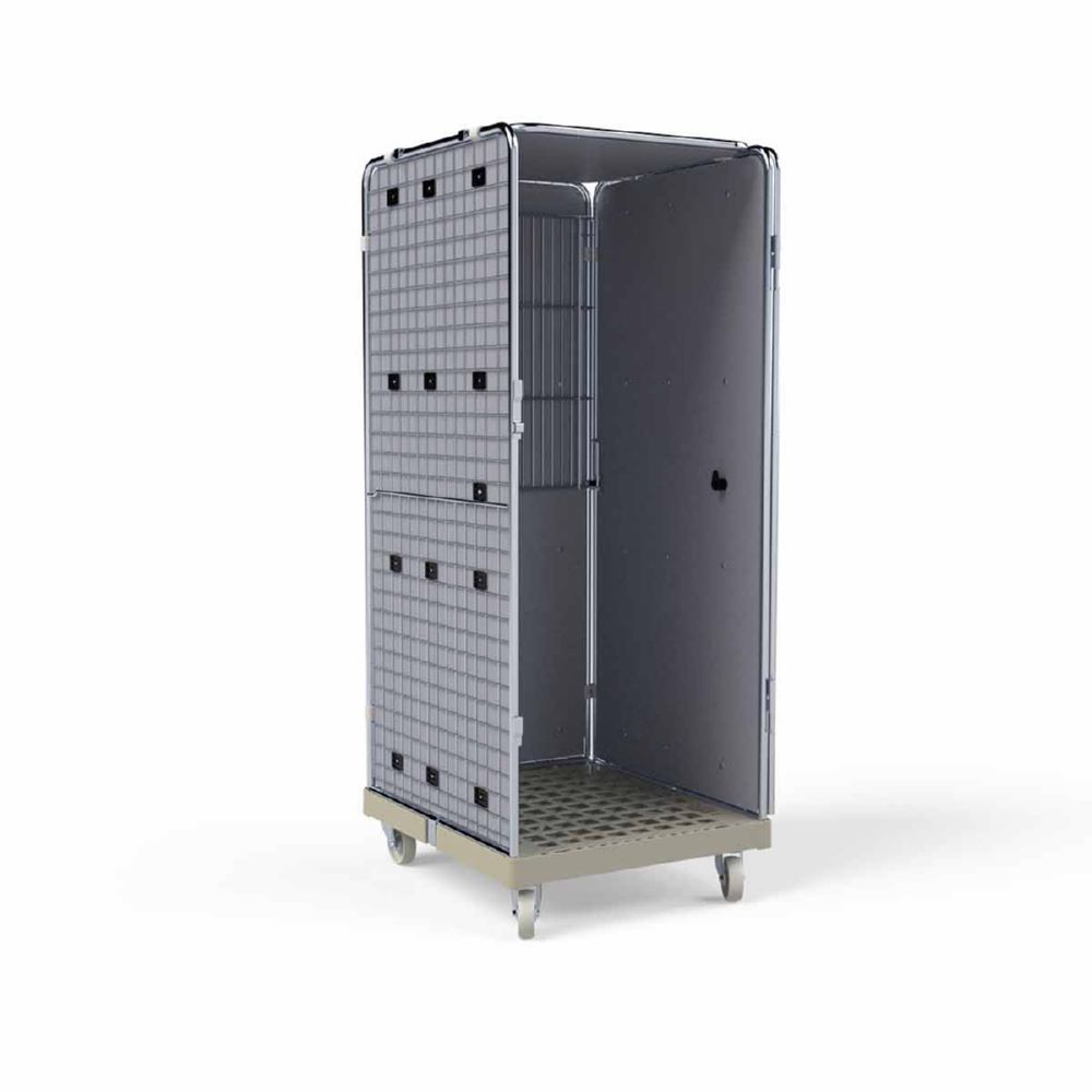 Produktbild ESB Rollbehälter ADB 1600 KU Klappboden und Auskleidung grau H 1810 mm bild 5