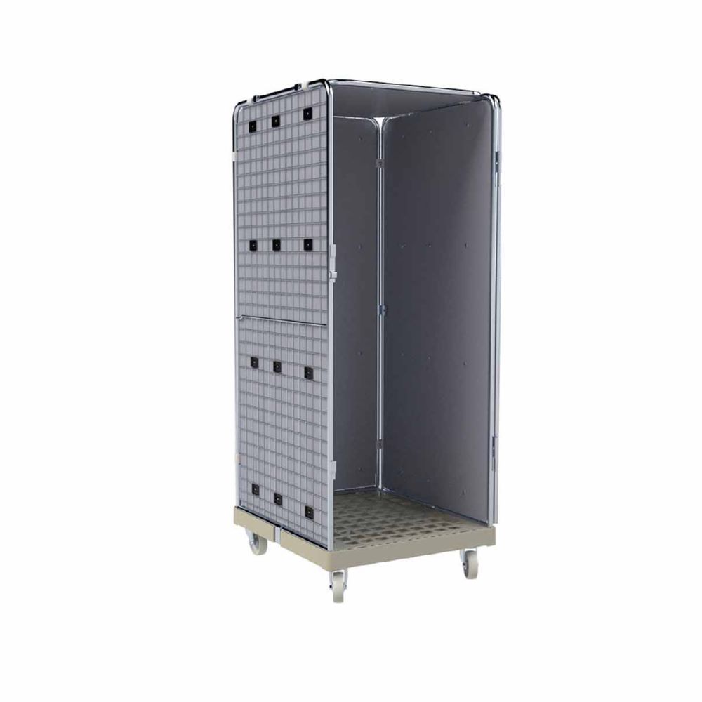 Produktbild ESB Rollbehälter ADB 1600 KU Auskleidung 1 Tür in grau H 1810 mm bild 2