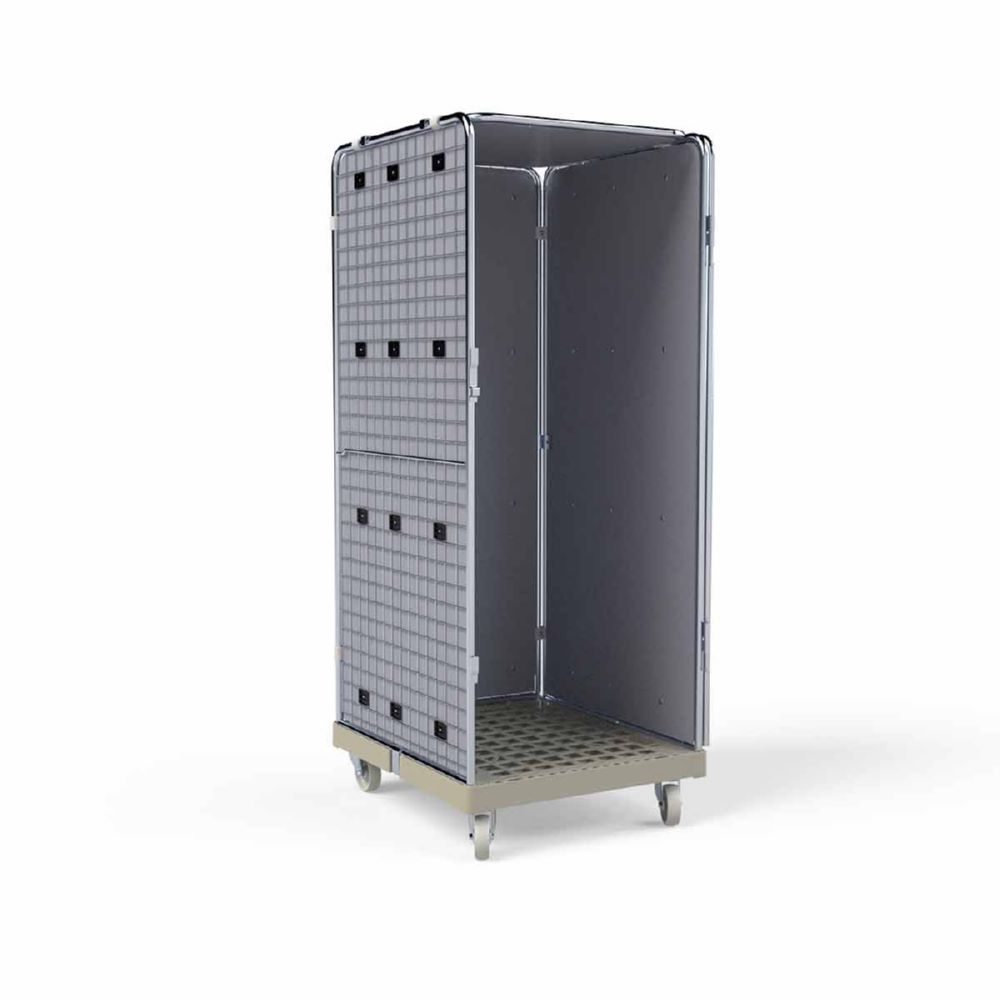 Produktbild ESB Rollbehälter ADB 1600 KU Auskleidung 1 Tür in grau H 1810 mm bild 3