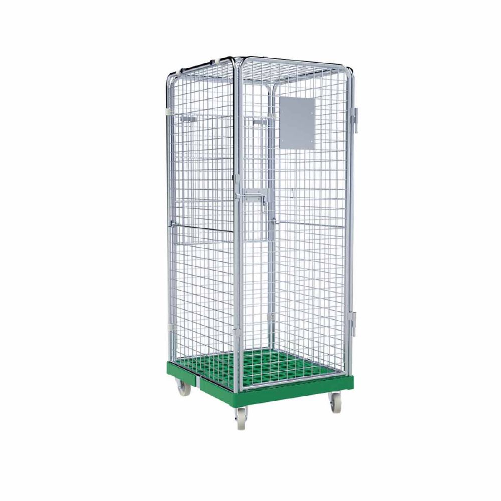 Produktbild ESB Rollbehälter ADB 1600 KU Boden klappbar 1 Tür grün H 1810 mm bild 2