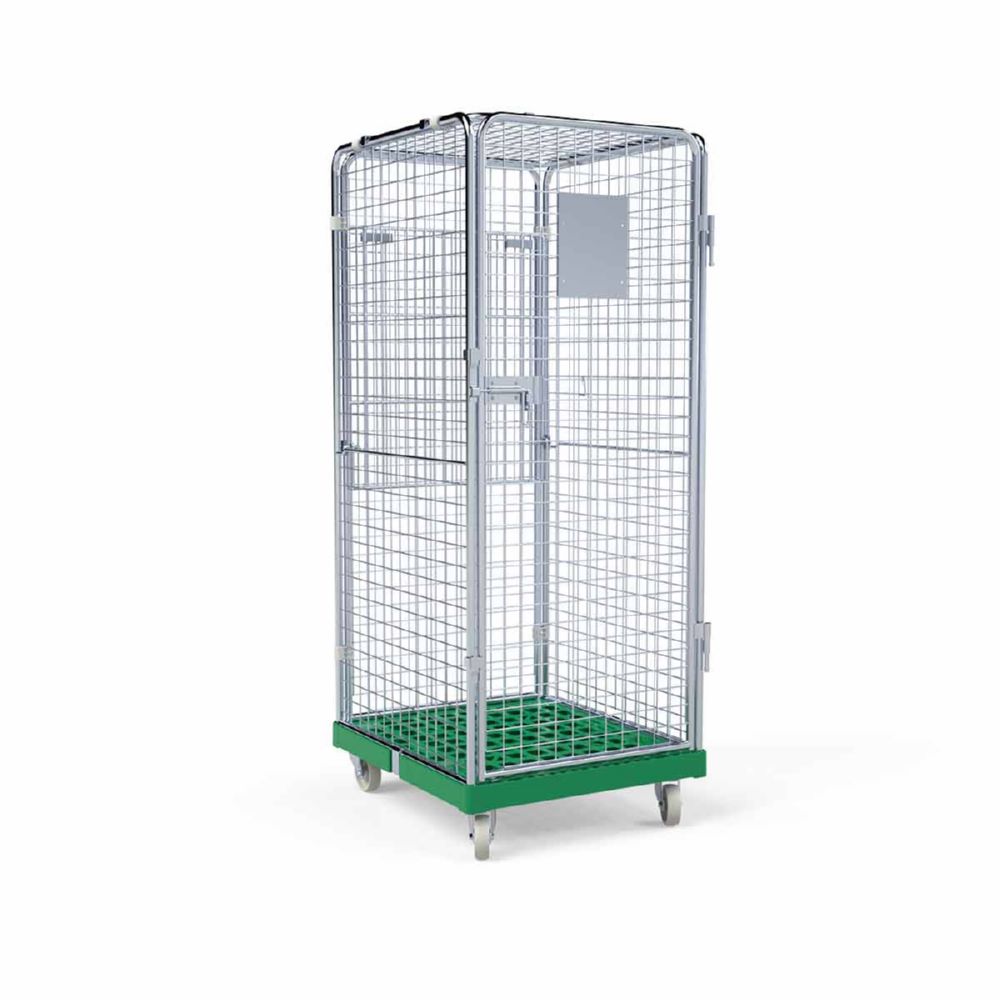 Produktbild ESB Rollbehälter ADB 1600 KU Boden klappbar 1 Tür grün H 1810 mm bild 3