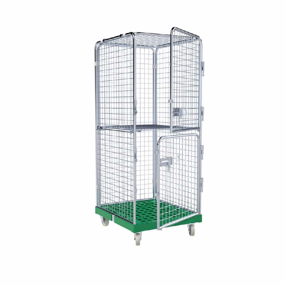 Produktbild ESB Rollbehälter ADB 1600 KU 2 Türen 1 Klappboden grün H 1810 mm bild 4