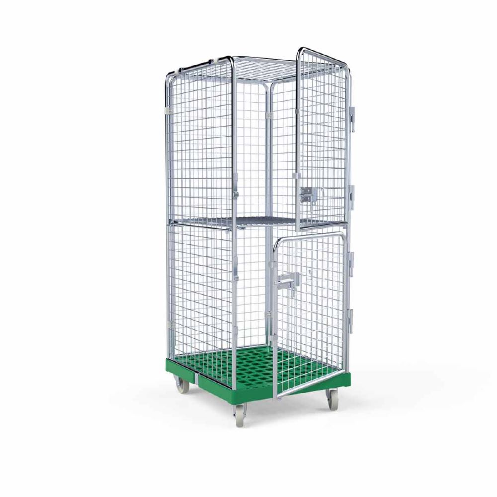 Produktbild ESB Rollbehälter ADB 1600 KU 2 Türen 1 Klappboden grün H 1810 mm bild 5