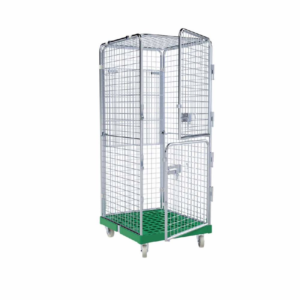 Produktbild ESB Rollbehälter ADB 1600 KU 2 Türen 1 Klappboden grün H 1810 mm bild 6