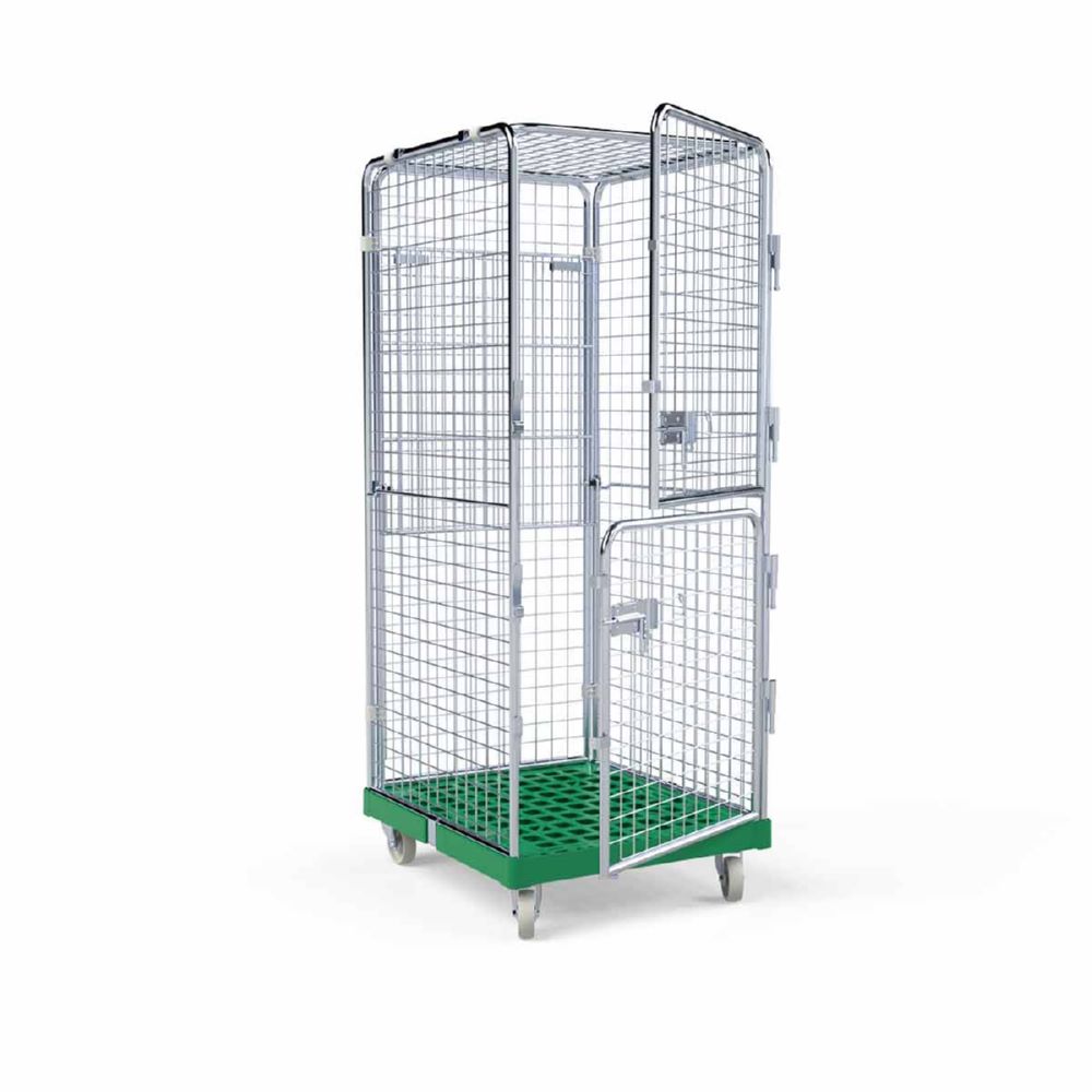 Produktbild ESB Rollbehälter ADB 1600 KU 2 Türen 1 Klappboden grün H 1810 mm bild 7