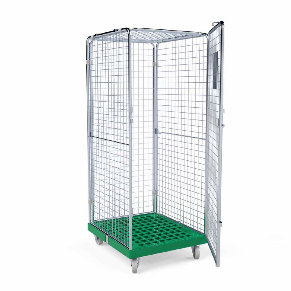 Produktbild ESB Rollbehälter ADB 1600 KU 5 seitig mit 1 Tür in grün H 1810 mm bild 3