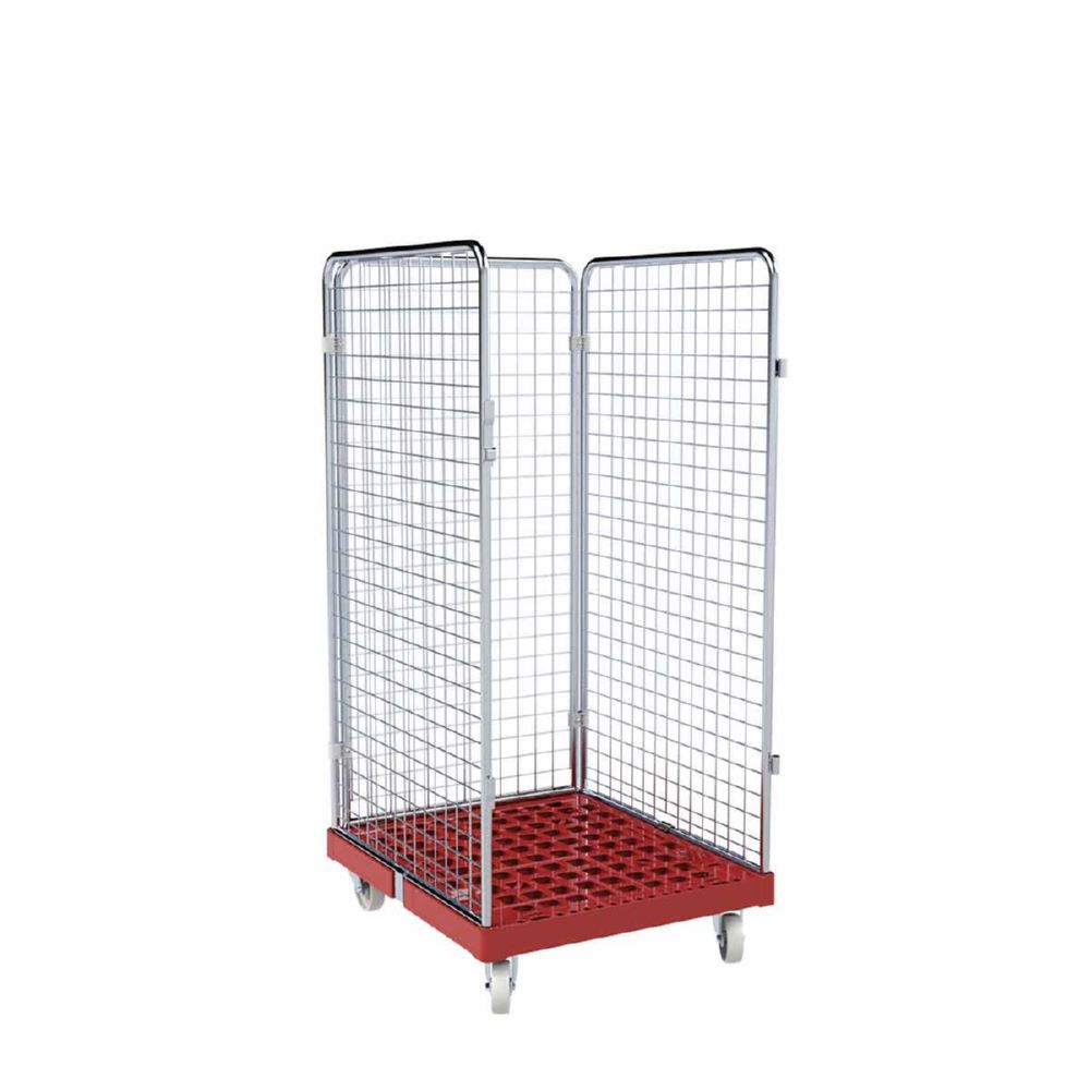 Produktbild ESB Rollbehälter ADB 1350 KU 3 seitig rot 724 x 815 x 1540 mm