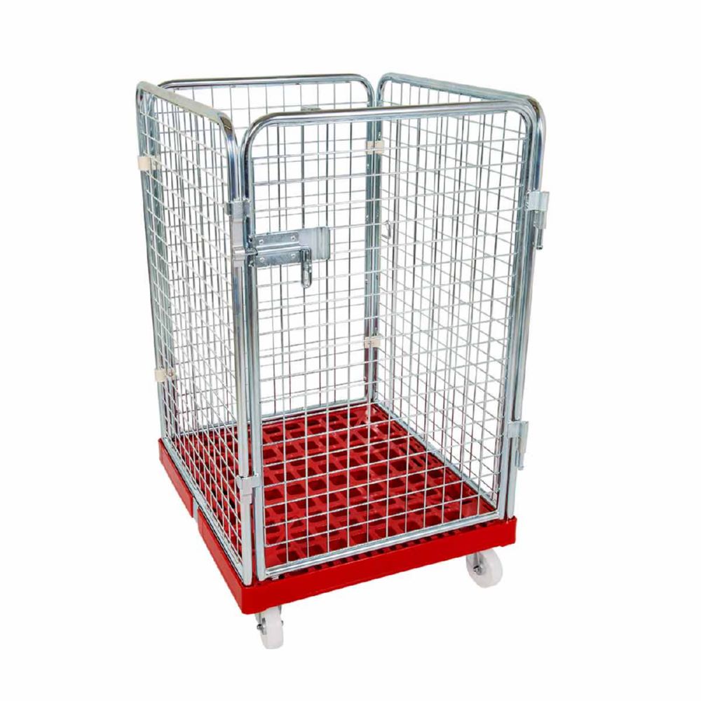 Produktbild ESB Rollbehälter ADB 1020 KU 4 seitig 1 Tür rot H 1210 mm