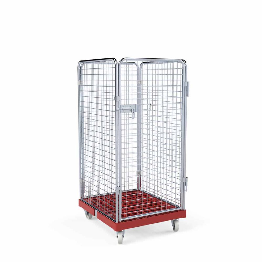 Produktbild ESB Rollbehälter ADB 1350 KU 4 seitig 1 Tür rot H 1540 mm bild 2