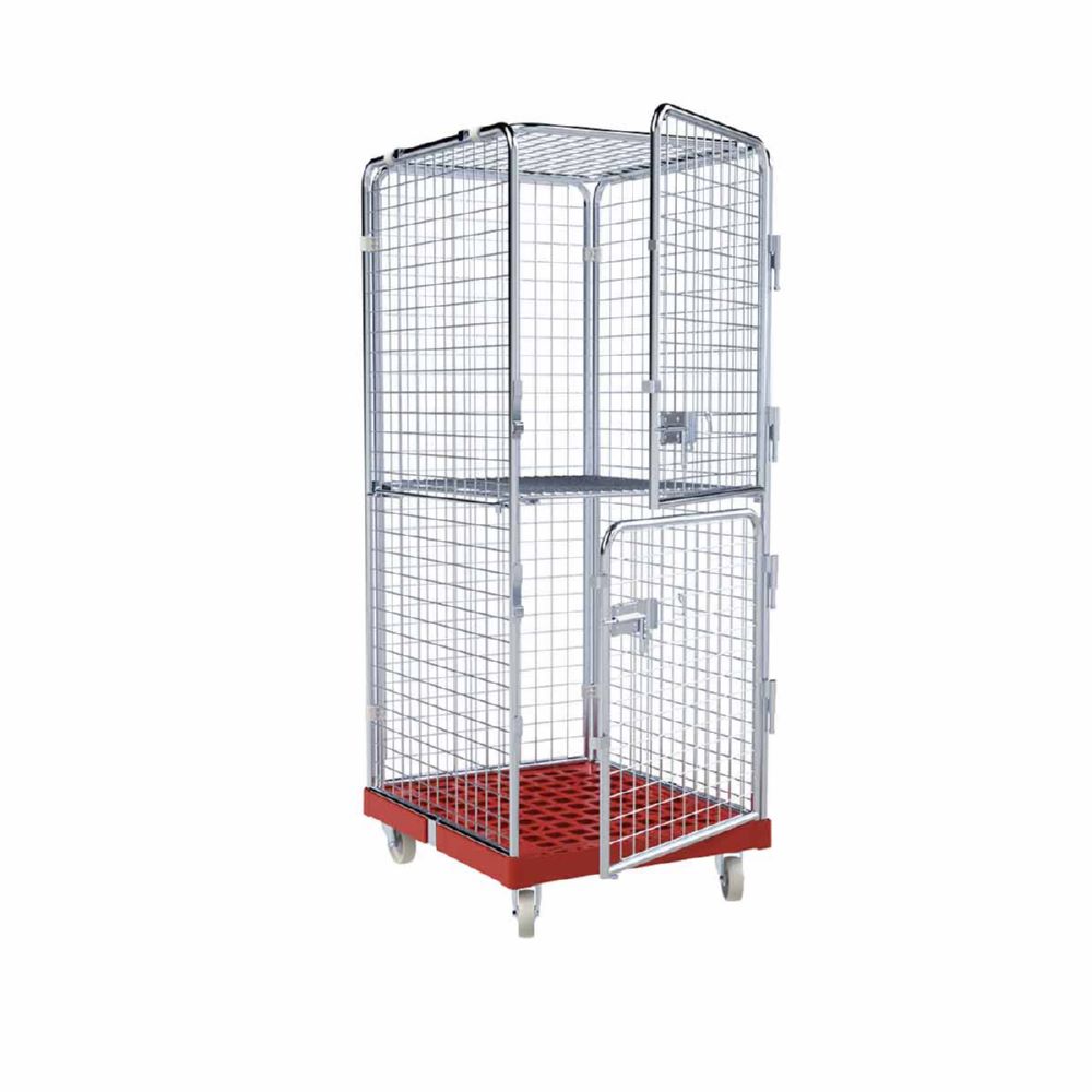 Produktbild ESB Rollbehälter ADB 1600 KU teilweise klappbar rot H 1810 mm bild 4