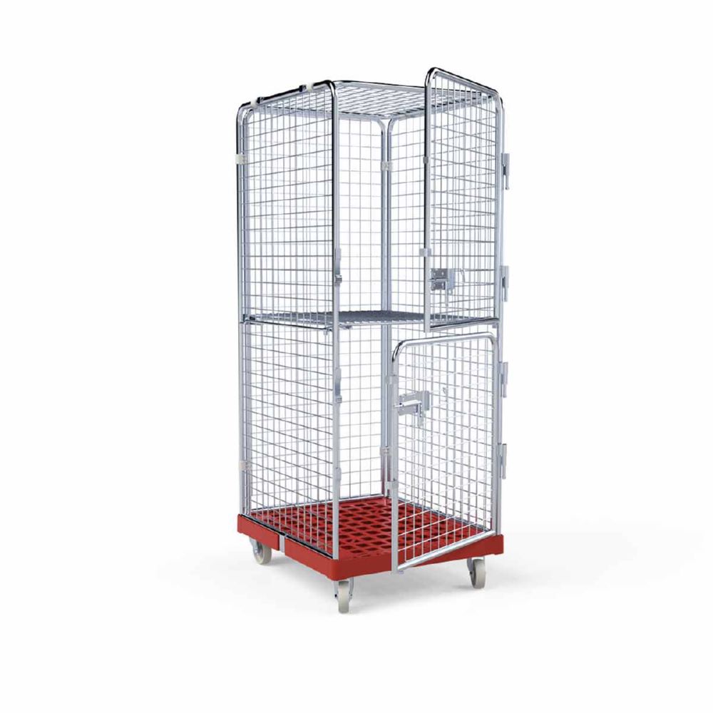 Produktbild ESB Rollbehälter ADB 1600 KU teilweise klappbar rot H 1810 mm bild 5