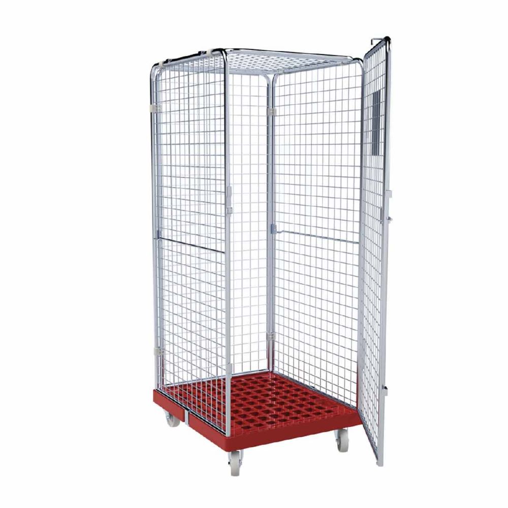 Produktbild ESB Rollbehälter ADB 1600 KU 5 seitig und 1 Tür rot H 1810 mm bild 2