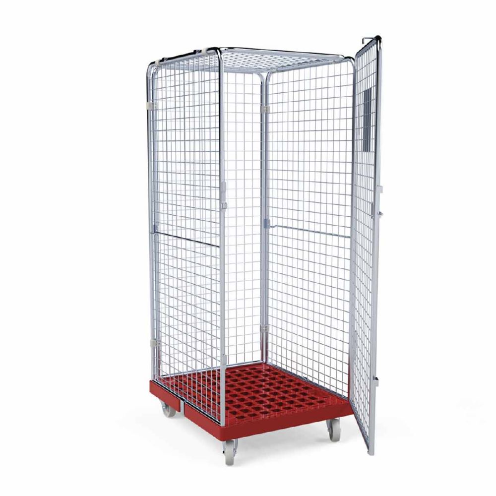 Produktbild ESB Rollbehälter ADB 1600 KU 5 seitig und 1 Tür rot H 1810 mm bild 3