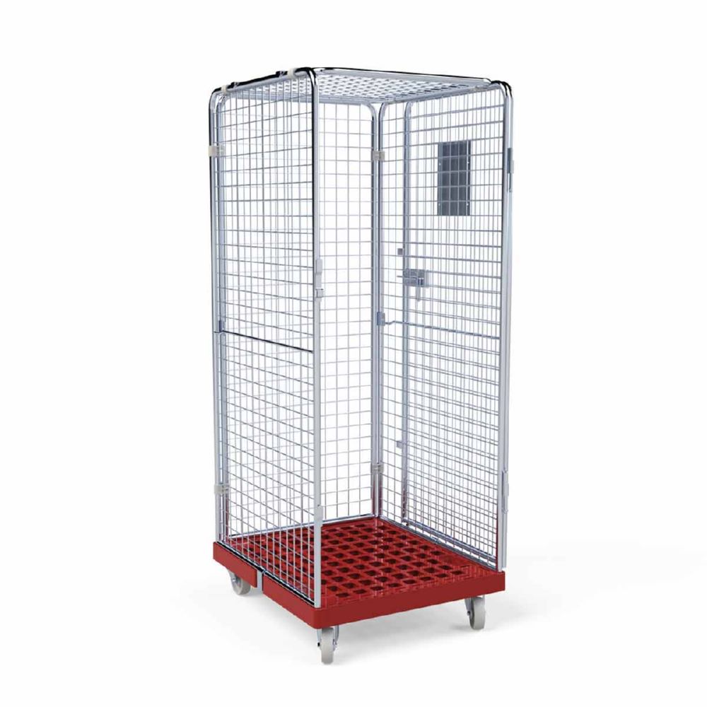 Produktbild ESB Rollbehälter ADB 1600 KU 5 seitig und 1 Tür rot H 1810 mm bild 5