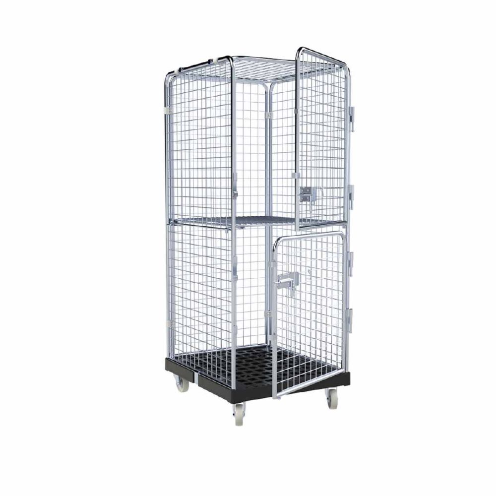 Produktbild ESB Rollbehälter ADB 1600 KU 2 Türen schwarz H 1810 mm bild 4