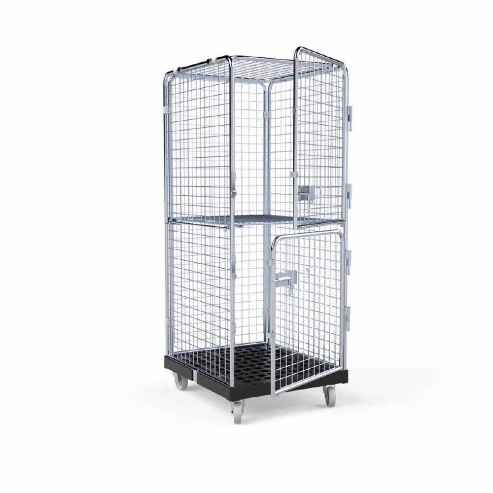 Produktbild ESB Rollbehälter ADB 1600 KU 2 Türen schwarz H 1810 mm bild 5