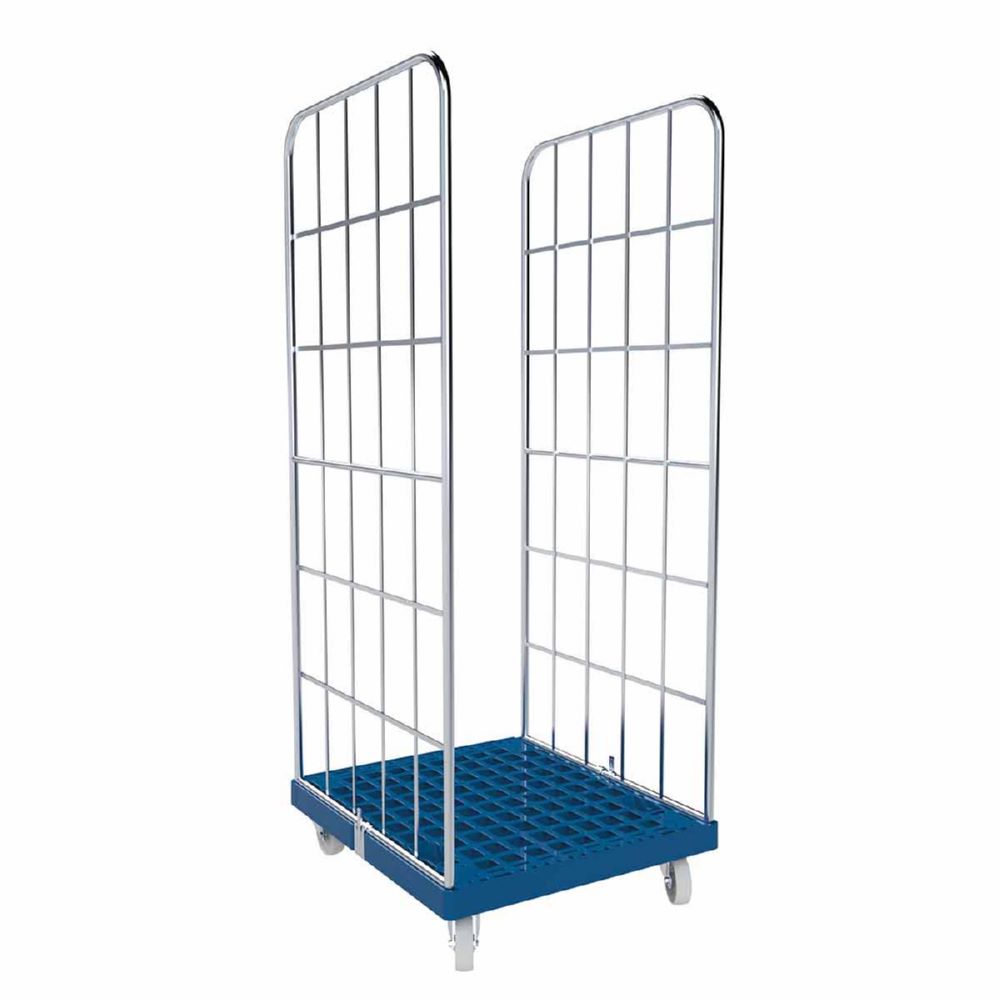 Produktbild ESB Rollbehälter 1650 KU 2 seitig blau 724 x 815 mm