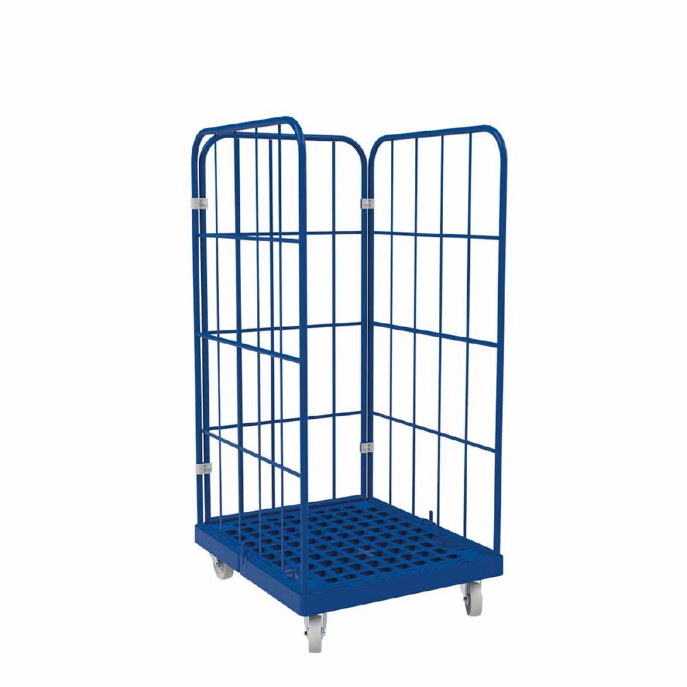 Produktbild ESB Rollbehälter 1350 KU 3 seitig in blau 724 x 815 x 1530 mm