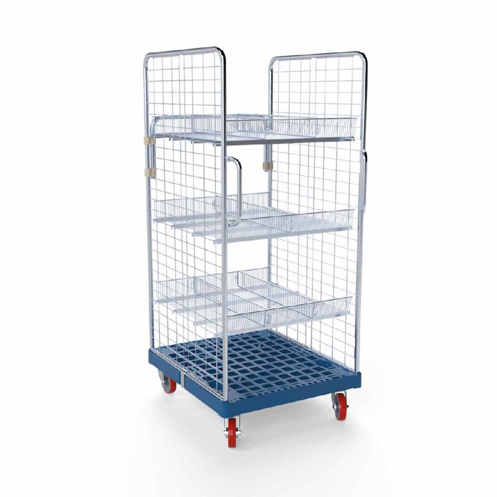 Produktbild ESB Rollbehälter 1450 KU 2 Handgriffe blau 724 x 815 x 1655 mm bild 3