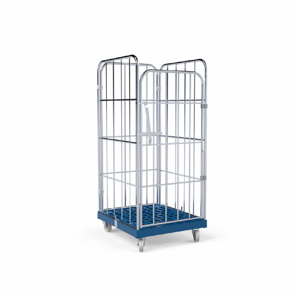 Produktbild ESB Rollbehälter 1450 KU mit 4 Seiten in blau H 1630 mm bild 4