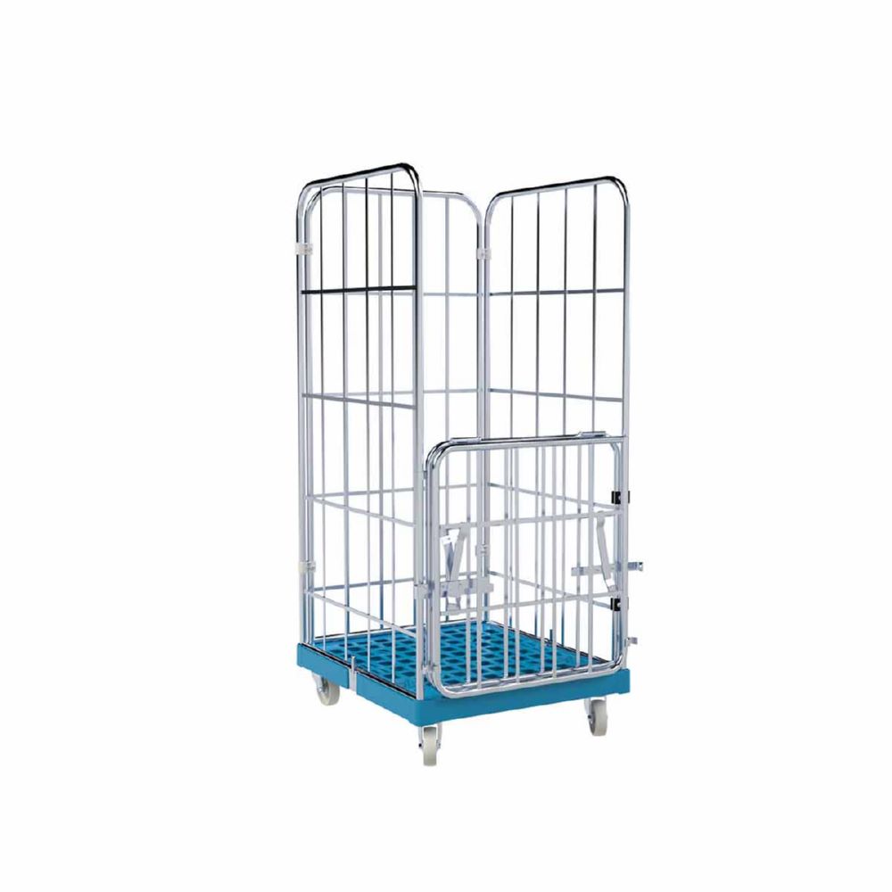 Produktbild ESB Rollbehälter 1460 KU Cr 3 Vorderwand klappbar blau 724 x 815 x 1640 mm bild 2