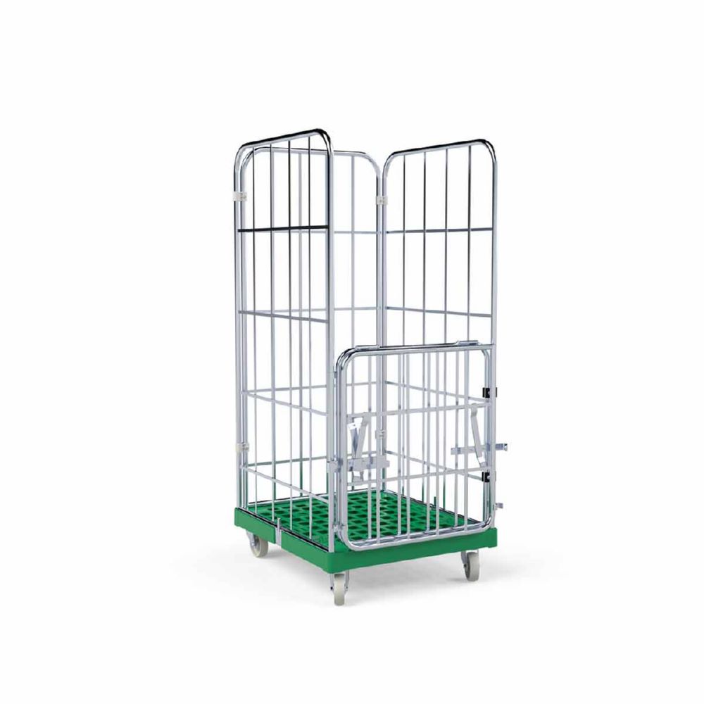 Produktbild ESB Rollbehälter 1460 KU Vorderwand klappbar Farbe blau H 1640 mm bild 3