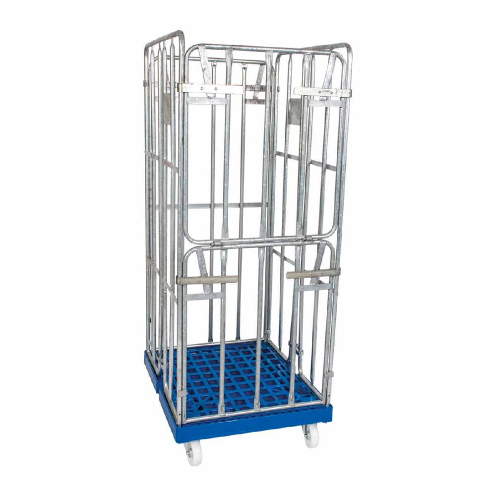 Produktbild ESB Rollbehälter 1500 KU 4 Seiten Farbe blau 682 x 815 mm