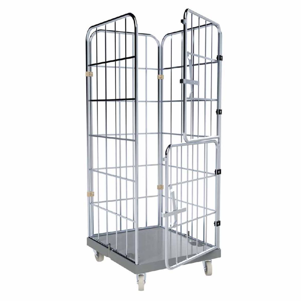 Produktbild ESB Rollbehälter 1650 KU 2 Vorderwände Frabe grau H 1830 mm bild 2