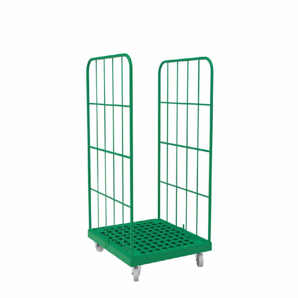 Produktbild ESB Rollbehälter 1450 KU 2 seitig grün 724 x 815 x 1630 mm