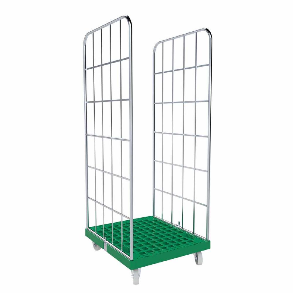 Produktbild ESB Rollbehälter 1650 KU 2 seitig in grün H 1830 mm