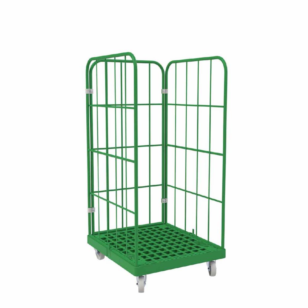 Produktbild ESB Rollbehälter 1350 KU 3 seitig grün 724 x 815 x 1530 mm