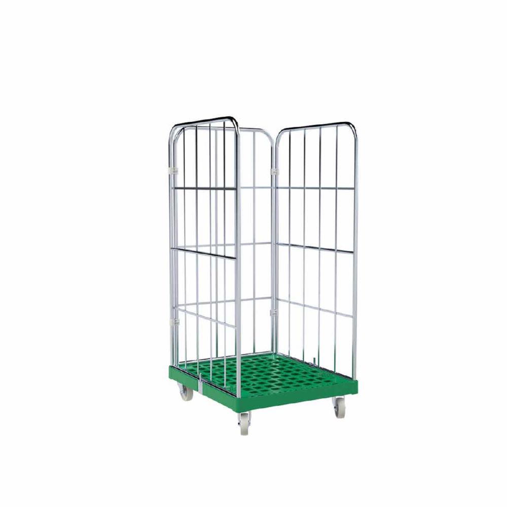 Produktbild ESB Rollbehälter 1350 KU 3 seitig in grün 724 x 815 x 1530 mm