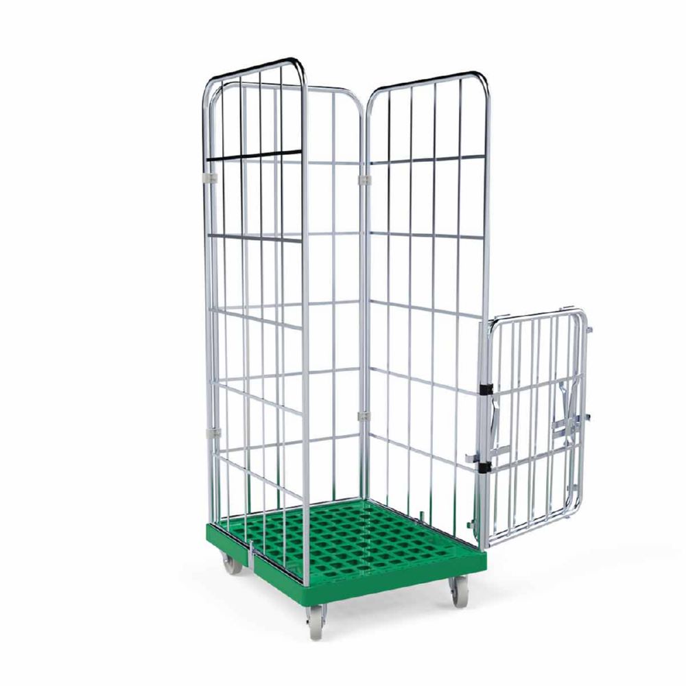 Produktbild ESB Rollbehälter 1650 KU Vorderwand klappbar Farbe grün H 1930 mm bild 5