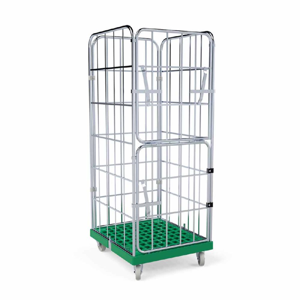 Produktbild ESB Rollbehälter 1650 KU Vorderwand klappbar Farbe grün H 1930 mm bild 6