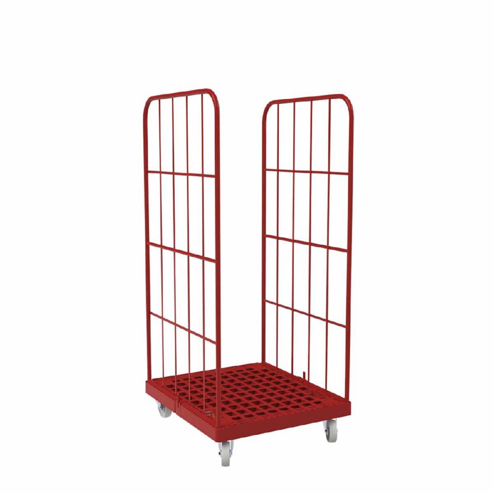 Produktbild ESB Rollbehälter 1450 KU 2 seitig rot 724 x 815 x 1630 mm