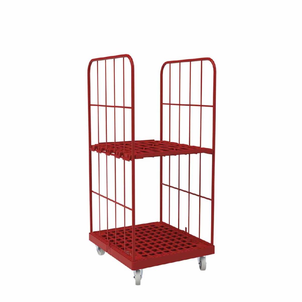 Produktbild ESB Rollbehälter 1450 KU 2 seitig rot 724 x 815 x 1630 mm bild 2