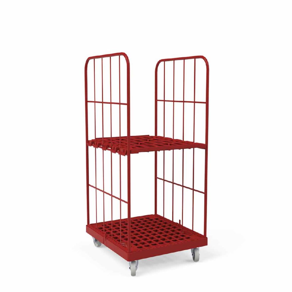 Produktbild ESB Rollbehälter 1450 KU 2 seitig rot 724 x 815 x 1630 mm bild 3