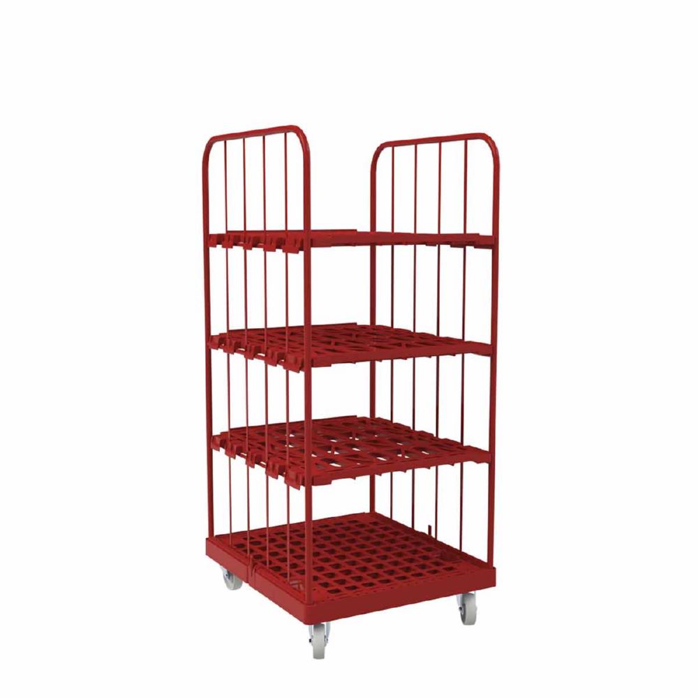 Produktbild ESB Rollbehälter 1450 KU 2 seitig rot 724 x 815 x 1630 mm bild 4