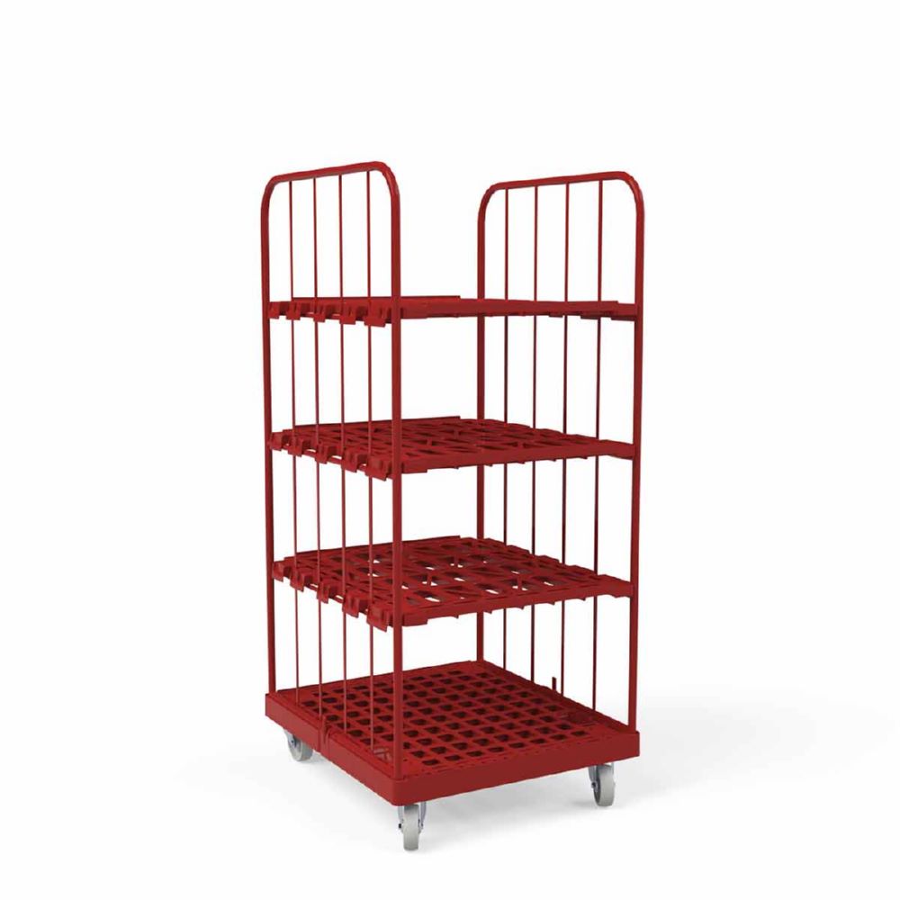 Produktbild ESB Rollbehälter 1450 KU 2 seitig rot 724 x 815 x 1630 mm bild 5