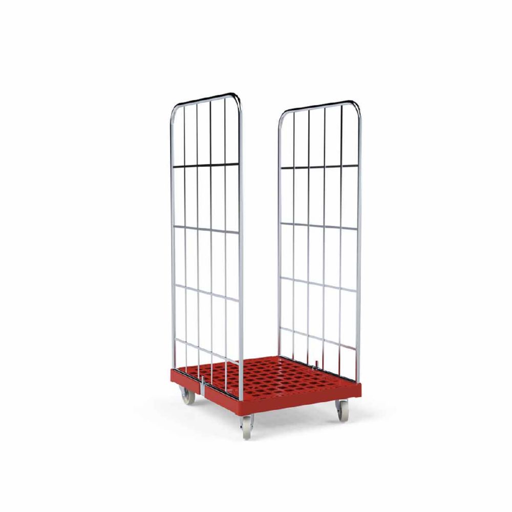 Produktbild ESB Rollbehälter 1460 KU 2 seitig rot 724 x 815 x 1640 mm bild 2