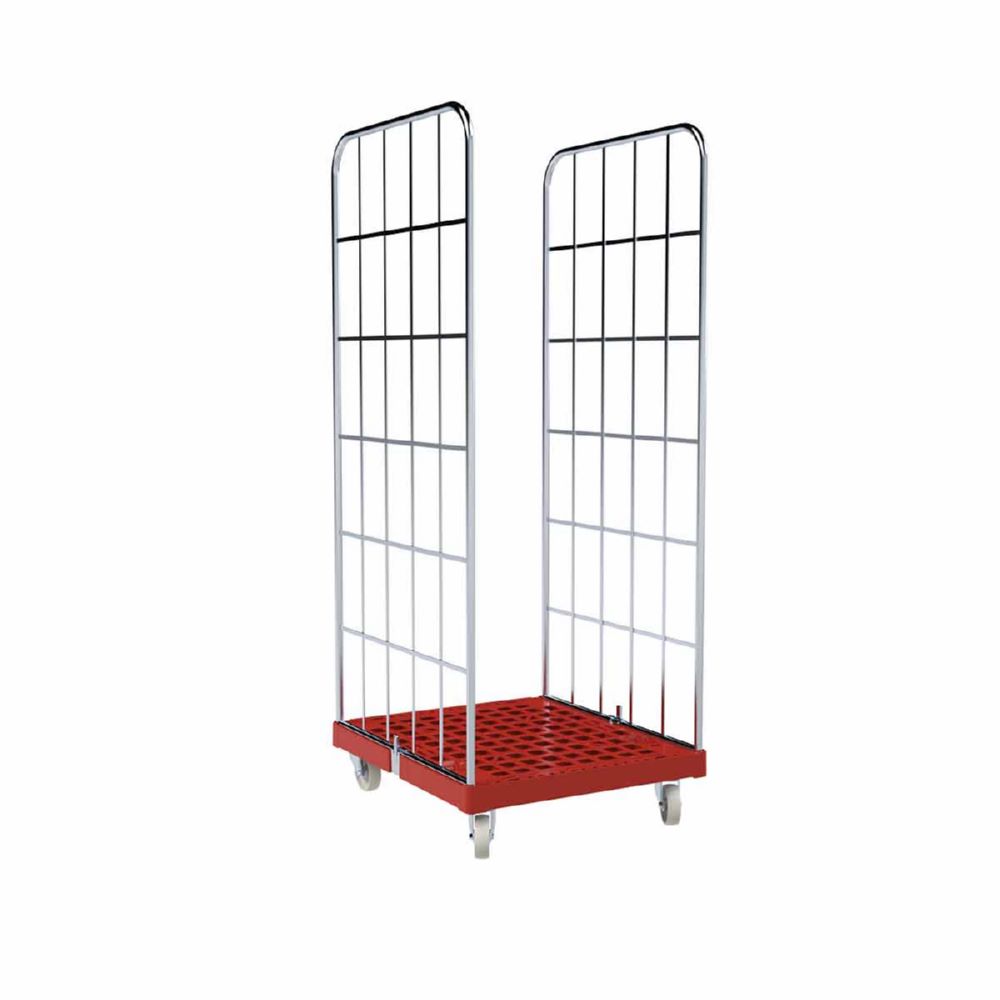 Produktbild ESB Rollbehälter 1650 KU 2 seitig rot 724 x 815 x 1830 mm