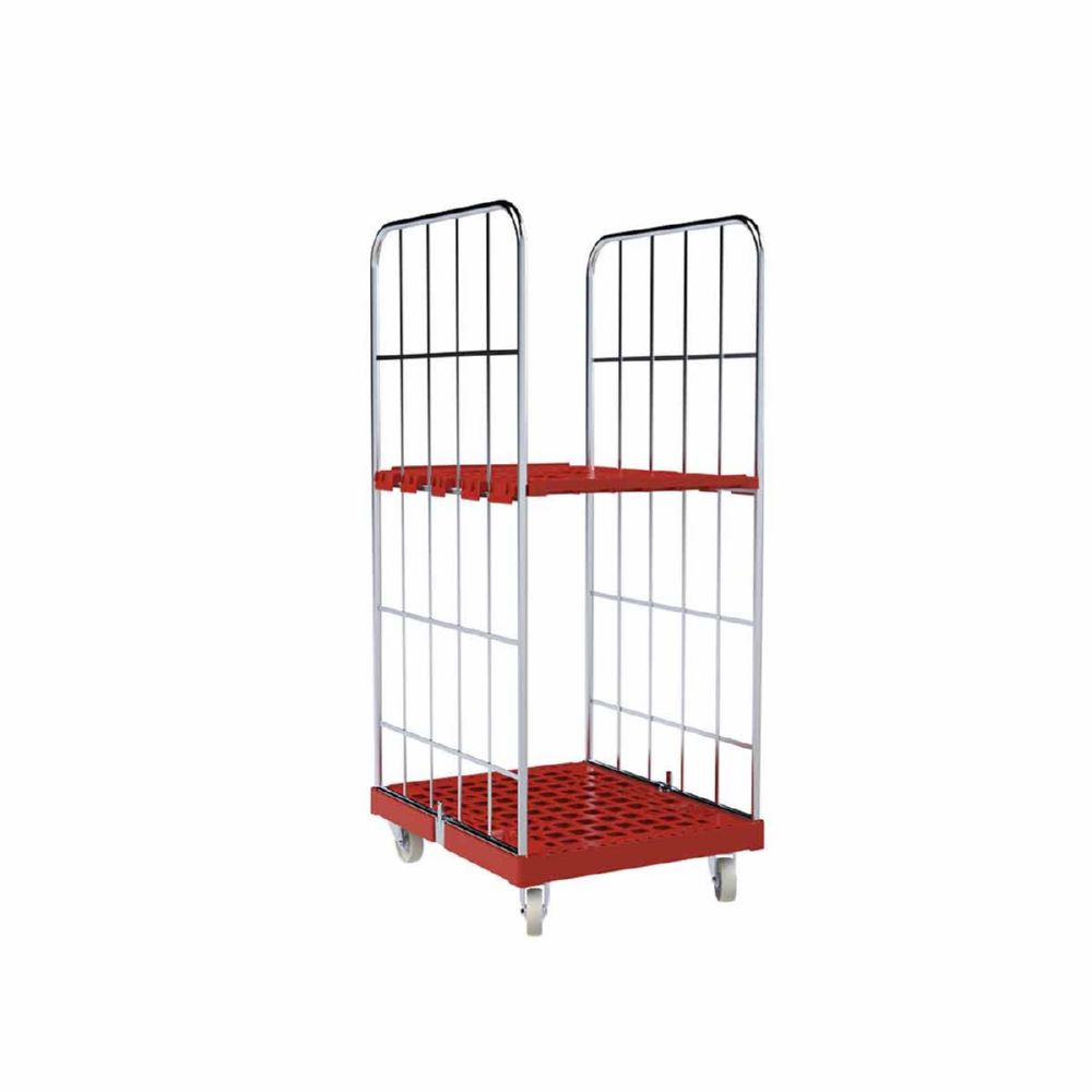 Produktbild ESB Rollbehälter 1460 KU 2 seitig in rot 682 x 815 x 1640 mm bild 2
