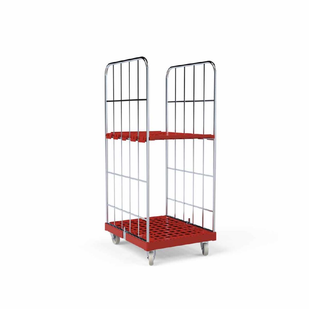 Produktbild ESB Rollbehälter 1460 KU 2 seitig in rot 682 x 815 x 1640 mm bild 3