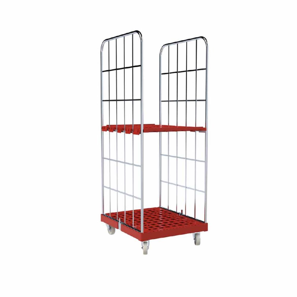 Produktbild ESB Rollbehälter 1650 KU Cr3 in rot 682 x 815 x 1850 mm bild 2