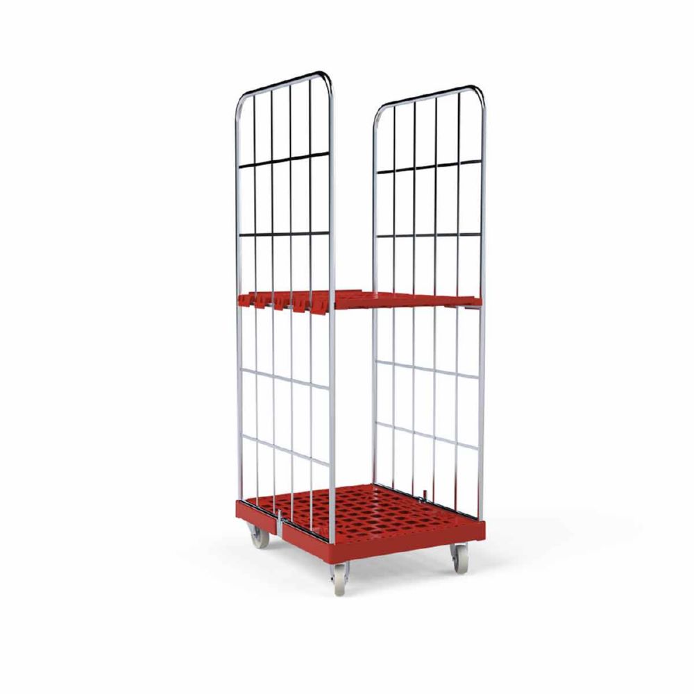 Produktbild ESB Rollbehälter 1650 KU Cr3 in rot 682 x 815 x 1850 mm bild 3