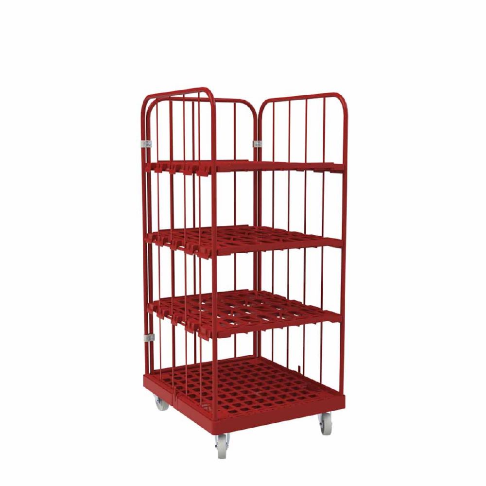 Produktbild ESB Rollbehälter 1450 KU 3 seitig in rot H 1630 mm bild 4