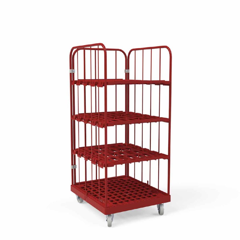 Produktbild ESB Rollbehälter 1450 KU 3 seitig in rot H 1630 mm bild 5