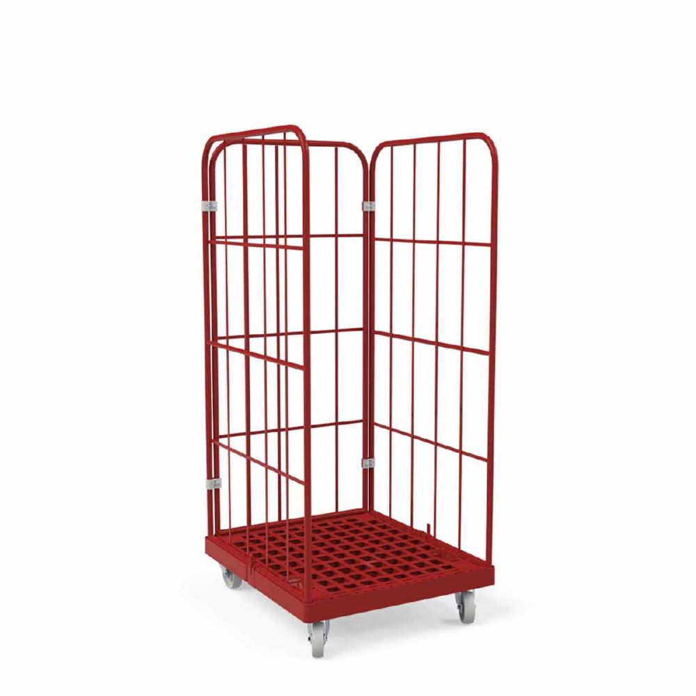 Produktbild ESB Rollbehälter 1450 KU 3 seitig in rot H 1630 mm bild 6